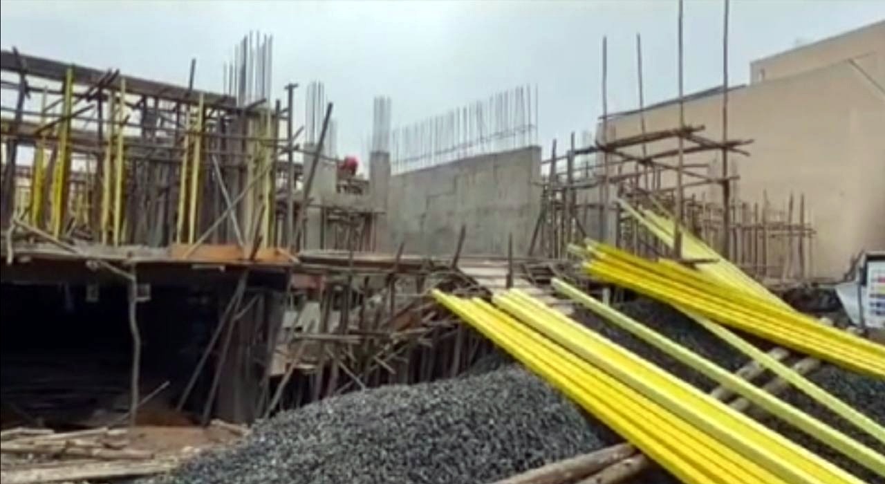 Kebena site current structural work and formwork materials